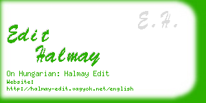 edit halmay business card